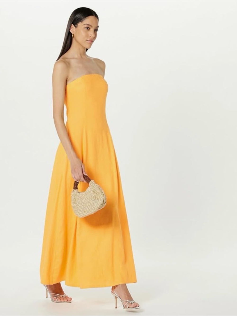 The Drop Women's Carlota Strapless Linen Maxi Dress